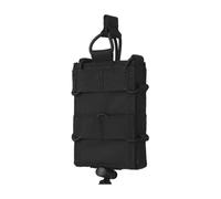 AQzxdc Portacaricatore tattico for fucile MR (5,56 e 7,62), adatto a varie cinture tattiche MOLLE, fissaggio con corda elastica(Black)