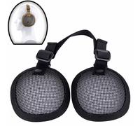 AQzxdc Protezione for le orecchie in rete di acciaio, cuffie antirumore tattiche for fucili ad aria compressa, for la maggior parte dei caschi da tiro e da caccia.(Black)