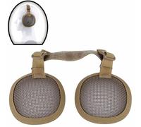 AQzxdc Protezione for le orecchie in rete di acciaio, cuffie antirumore tattiche for fucili ad aria compressa, for la maggior parte dei caschi da tiro e da caccia.(Brown)