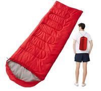 AQzxdc Sacco a pelo mummia | 15-45 ℉ Estremo 3-4 stagioni for adulti freddo - Caldo e lavabile, escursionismo, viaggi e attività all'aperto mimetico(Red,1.3 kg)