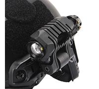 AQzxdc Set Torcia Tattica, Visiera Casco Regolabile, con Casco Airsoft e Copertura per Casco, per Paintball BBS Gun Shooting Game Halloween Cosplay Party,Flashlight b