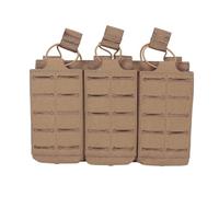 AQzxdc Tactical Magazine Pouch Triple Molle Mag Pouch Airsoft Ak 7.62/5.56mm M4 Ar Rifle Hunting Accessories Mag Holster(Brown)