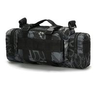 AQzxdc Tattici militari MOLLE da assalto multifunzione EDC marsupi resistenti(Python Pattern Black)