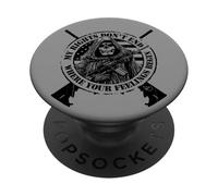 AR-15 I miei diritti non finiscono dove iniziano i tuoi sentimenti Teschio PopSockets PopGrip Adesivo