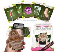 AR+ Body Planet: Micro Cards, Lettere educative per conoscere i microrganismi con Realtà Aumentata, Flash Cards per bambini, App inclusa, Materiale didattico, Giocattolo educativo