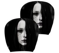 ar Headrest Covers - Horror Print Protector, Elastic Vehicle Shield