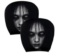 ar Headrest Covers - Horror Print Protector, Elastic Vehicle Shield