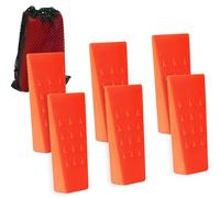 AR-PRO Confezione da 6 Cunei per abbattere Alberi con spuntoni da 14 cm per Tagliare e Borsa, per Guidare Alberi, stabilizzarli e portarli a Terra in Modo Sicuro per boscaioli e abbattitori
