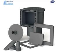 AR100G SKIMMER GRE PER PISCINE FUORI TERRA EFFETTO GRAFITE + BOCCHETTA CESTELLO