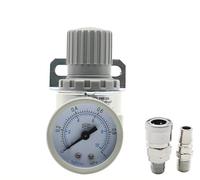 AR2000 1/4 "Filettatura Valvola di Riduzione Regolatore di Pressione del Compressore D'aria Pneumatico 4mm 6mm 8mm 10mm 12mm Raccordi(AR2000 White-SMPM20,Filter)