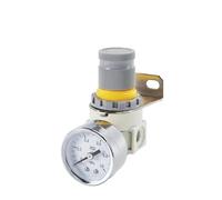 AR2000 G1/4 mini regolatore di pressione 'aria valvola riduttrice di pressione pneumatica regolabile con manometro for compressore AR1500 BR3000 BR4000 10bar(8MM 4PCS)