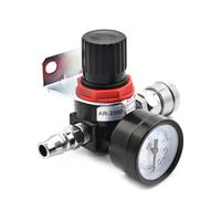 AR2000 G1/4 ''Pneumatico Mini Aria Limitatrice di Controllo del Compressore Regolatore Unità di Trattamento Valvola con Manometro 4MM-16MM Raccordo(AR2000 w PMSM20)