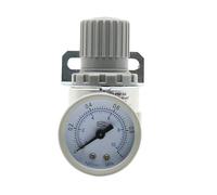 AR2000 Valvola di riduzione della pressione del compressore d'aria pneumatico con filettatura da 1/4" Raccordi di collegamento da 4 mm, 6 mm, 8 mm, 10 mm e 12 mm(AR2000 White-SMPM20,Fliter w 4mm)