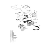 AR316500DB ARAI PRESA ARIA MENTONIERA CHASER-X Diamond Black