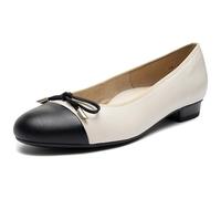 ARA Bari, Ballerine Donna, Nero Crema, 41 EU Stretta
