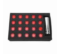 Ara di per il cambio, set di bulloni del do della ruota compatibile con M12X1.5 19mm L42mm, kit di fissaggio per pneumatici, ricambio del perno della ruota filettata (Rojo)