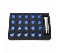 Ara di per il cambio, set di bulloni del do della ruota compatibile con M12X1.5 19mm L42mm, kit di fissaggio per pneumatici, ricambio del perno della ruota filettata (Azul)