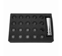 Ara di per il cambio, set di bulloni del do della ruota compatibile con M12X1.5 19mm L42mm, kit di fissaggio per pneumatici, ricambio del perno della ruota filettata (Negro)