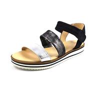 ara Durban 1214728, Sandali con Cinturino alla Caviglia Donna, Grigio (Silber, Blau 07), 40 EU Larga