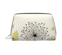 Ara e tucano appollaiarsi delle foreste pluviali americane borsa per il trucco stampata per le donne borsa per il trucco in pelle portatile borsa da viaggio con cerniera dorata borse, Gallina Farfalle