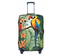 Ara e tucano appollaiato delle foreste pluviali Copertura elastica per bagagli da viaggio Custodia per bagagli Tao18-32 pollici Copertura per bagagli con cerniera Antis Scratch Dust Stretta Fissaggio