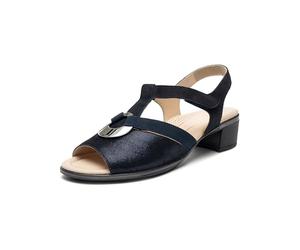 ARA Lugano, Sandali con Tacco Donna, Blu, 36.5 EU Larga