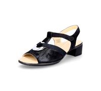 ARA Lugano, Sandali con Tacco Donna, Blu, 37.5 EU Larga