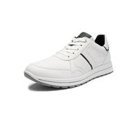 ARA Matteo, Mocassino Uomo, Bianco Blu, 45 EU Larga