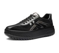 ARA Monaco 2.0, Scarpe da Ginnastica Donna, Acciaio Nero, 37.5 EU Larga