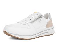ARA Sapporo, Scarpe da Ginnastica Donna, Bianco Limoncello Shell Argento, 38 EU Larga