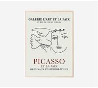Ara Step Famous Pablo Picasso Paintings Wall Art Poster stampe artistiche senza cornice (297 x 420 mm, Pablo Picasso colomba della pace Art Print L'Art et la Paix, Donna e colomba One Line Drawing,