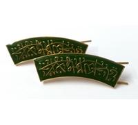 Araba Smaltato Metallo Spalla Titolo Distintivi Verde Con Split Pin Chiusure