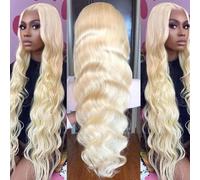 Arabella 613 Parrucca Con Maglia Frontale Capelli Umani 13X4 Biondo Parrucche Anteriori In Pizzo Capelli Umani 210% Densità Onda Del Corpo 613 Parrucca Anteriore Pre Strappata Con Capelli