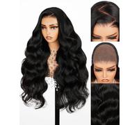 Arabella Parrucche senza colla 6 x 5 capelli umani pre-pizzicati pre-tagliati con chiusura a densità 230%, capelli umani 12 A, parrucca ondulata sciolta, capelli umani pre-tagliati pizzo pre-pizzicato