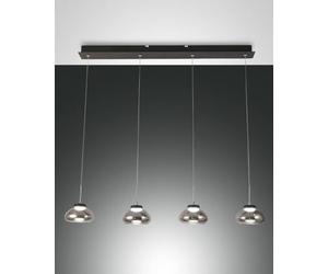Arabella sospensione barra LED 32w dimmerabile 4 diffusori vetro fume