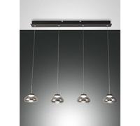 Arabella sospensione barra LED 32w dimmerabile 4 diffusori vetro fume [EEK: A]