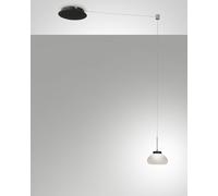 ARABELLA SOSPENSIONE BIANCA 1 LUCE A LED 3000K - 8W - 750 lm, SPOSTABILE D.14CM