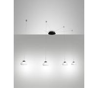 ARABELLA SOSPENSIONE BIANCA 4 LUCI SPOSTABILE A LED 3000K - 32W - 3020 lm DIMMERABILE SMART C/ACC.