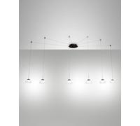 ARABELLA SOSPENSIONE BIANCA 6 LUCI A LED 3000K - 48W - 4530 lm DIMMERABILE SMART C/ACCESS.