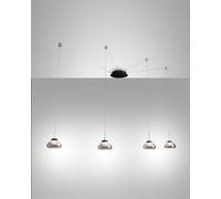 ARABELLA SOSPENSIONE FUME' 4 LUCI SPOSTABILE A LED 3000K - 32W - 3020 lm DIMMERABILE SMART C/ACC.