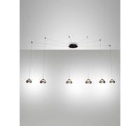 ARABELLA SOSPENSIONE FUME' 6 LUCI A LED 3000K - 48W - 4530 lm DIMMERABILE SMART C/ACCESS.