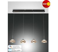 Arabella sospensione smart barra LED 32w dimmerabile 4 diffusori ambra regolabil [EEK: A]