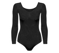 Arabesque - Body da Danza a Maniche Lunghe in Lycra Mirta, da Donna, Nero, S