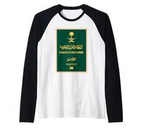 Arabia Saudita, Arabia Saudita, passaporto Arabia Saudita, bandiera Arabia Saudita. Maglia con Maniche Raglan