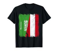 Arabia Saudita Austria Mezza Bandiera Arabia SauditaMaglia austriaca Maglietta