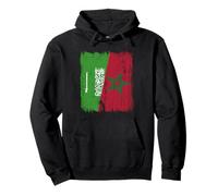 Arabia Saudita Marocco Mezza Bandiera Arabia Saudita Marocchino Felpa con Cappuccio