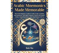 Arabic Mnemonics Made Memorable: All-in-One Beginner's Guide to Arabic Script, Grammar, and Sentences: 500 High-Frequency Words with Sound Hooks, Visual Mnemonics, and Color Pictures (Vol. 1)