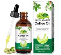 Arabica Green Coffee Oil, olio da caffè Arabica verde naturale puro al 100% per viso, corpo e capelli migliora la compattezza ed elasticità della pelle, spremuto a freddo, olio di caffè vegano, 60 ml