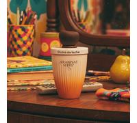 Arabiyat Sugar - Dulce de Lait 100ml Eau de Parfum Misto Note di testa: Waffle, Mughetto, CaramelloNote di cuore: Gelsomino, Sandalo, LatteNote di fondo: Fava Tonka, Ambra Grigia, VanigliaImmergiti in