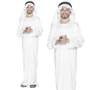 Arabo Costume Ragazzi Abito Nazionale Costume Sceicco Completo Bambini Età 7-12